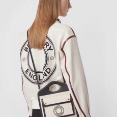 [버버리] Burberry Bag 버버리 호스페리 로고 캔버스 레더 미니 포켓백 19X15X5cm 23X26cm (