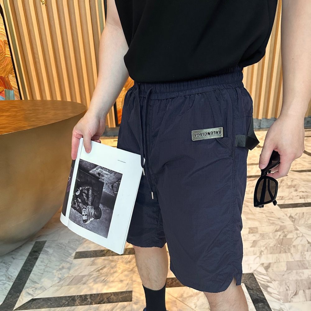 [발렌시아가] BALENCIAGA 우븐 로고레터 프린트 쇼츠