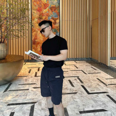 [발렌시아가] BALENCIAGA 우븐 로고레터 프린트 쇼츠