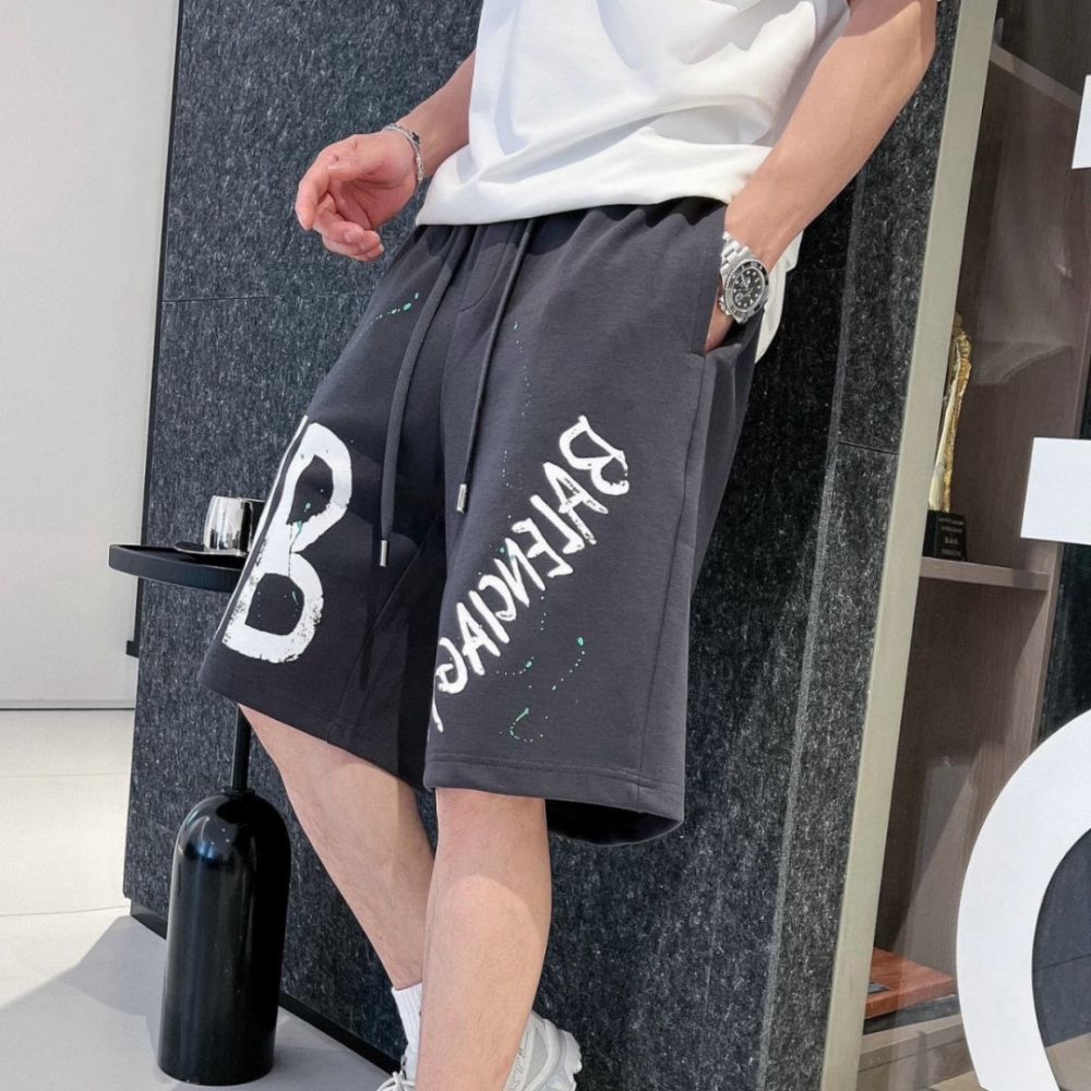 [발렌시아가] BALENCIAGA 더블 B 프린트 쇼츠