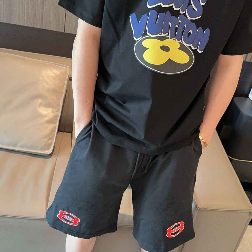 [발렌시아가] BALENCIAGA 더블링 로고 레터 쇼츠