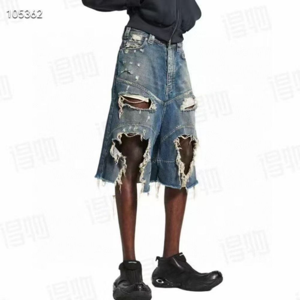 [발렌시아가] BALENCIAGA 배기 데님 쇼츠