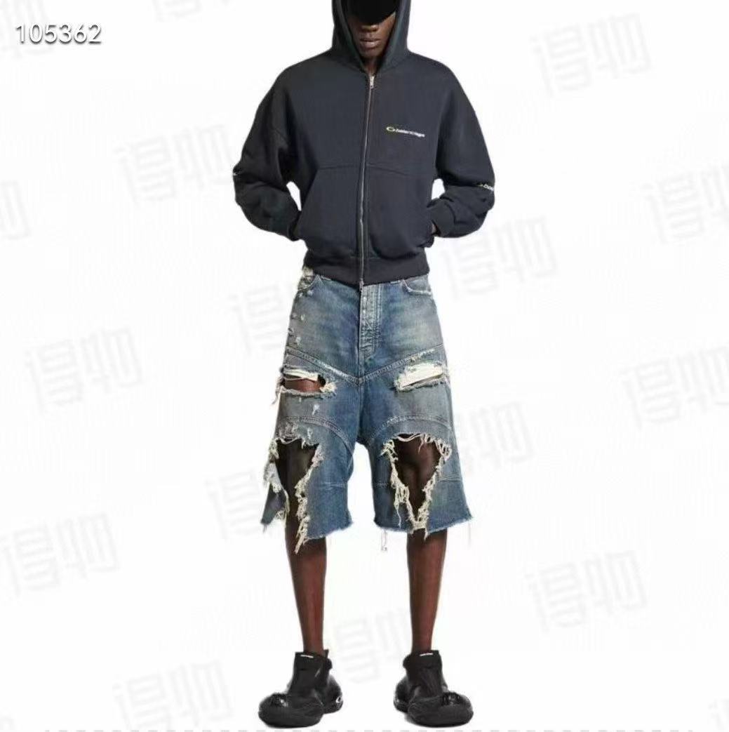 [발렌시아가] BALENCIAGA 배기 데님 쇼츠