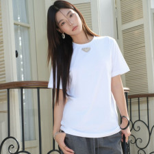 [프라다] PRADA 펄 델타 로고 티셔츠