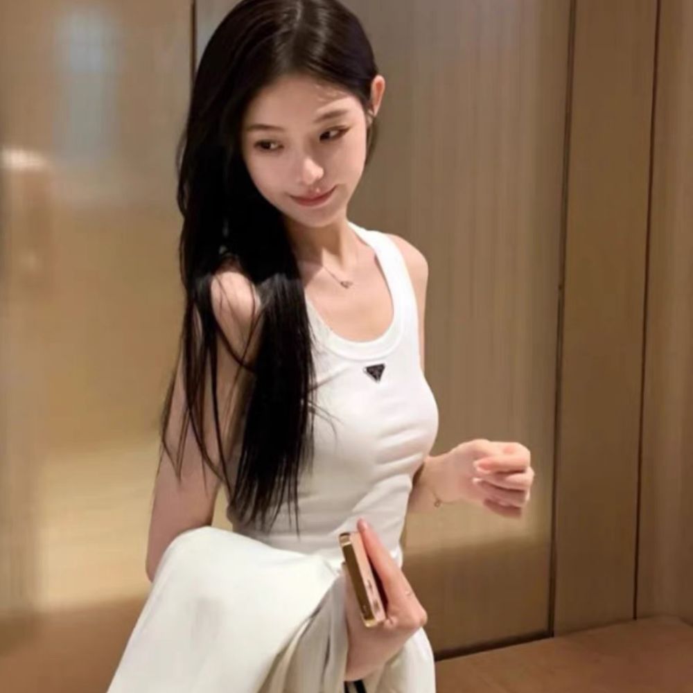 [프라다] PRADA 로고 슬리브리스