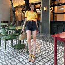 [프라다] PRADA 로고 니트 티셔츠