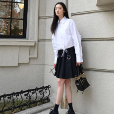 [프라다] PRADA 숏 드로우스트링 셔츠