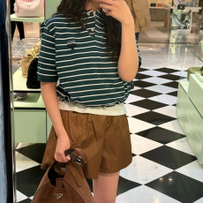 [프라다] PRADA 크루즈 트라이앵글 일레스틱 웨이스트밴드 팬츠