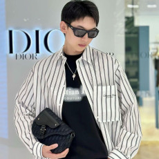 [디올] DIOR 버티칼 스트라이프 포켓 스몰 스탠다드 셔츠