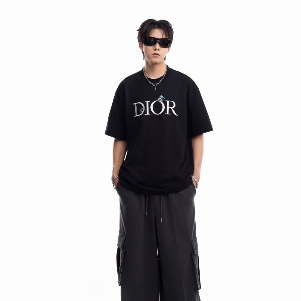 [디올] DIOR 클래식 버터플라이 자수 티셔츠