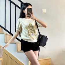 [디올] DIOR 스타 리본 니트 티셔츠