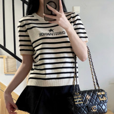 [디올] DIOR 스타 자가드 스트라이프 니트 티셔츠