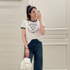 [디올] DIOR 테니스 라켓 라운드 플라워 티셔츠