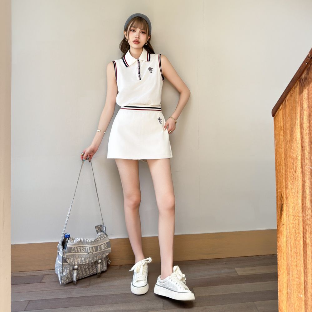 [디올] DIOR 캐주얼 시리즈 폴로넥 슬리브리스