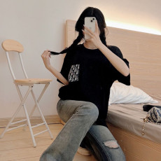[디올] DIOR 올드 플라워 자가드 포켓 데님레터 티셔츠