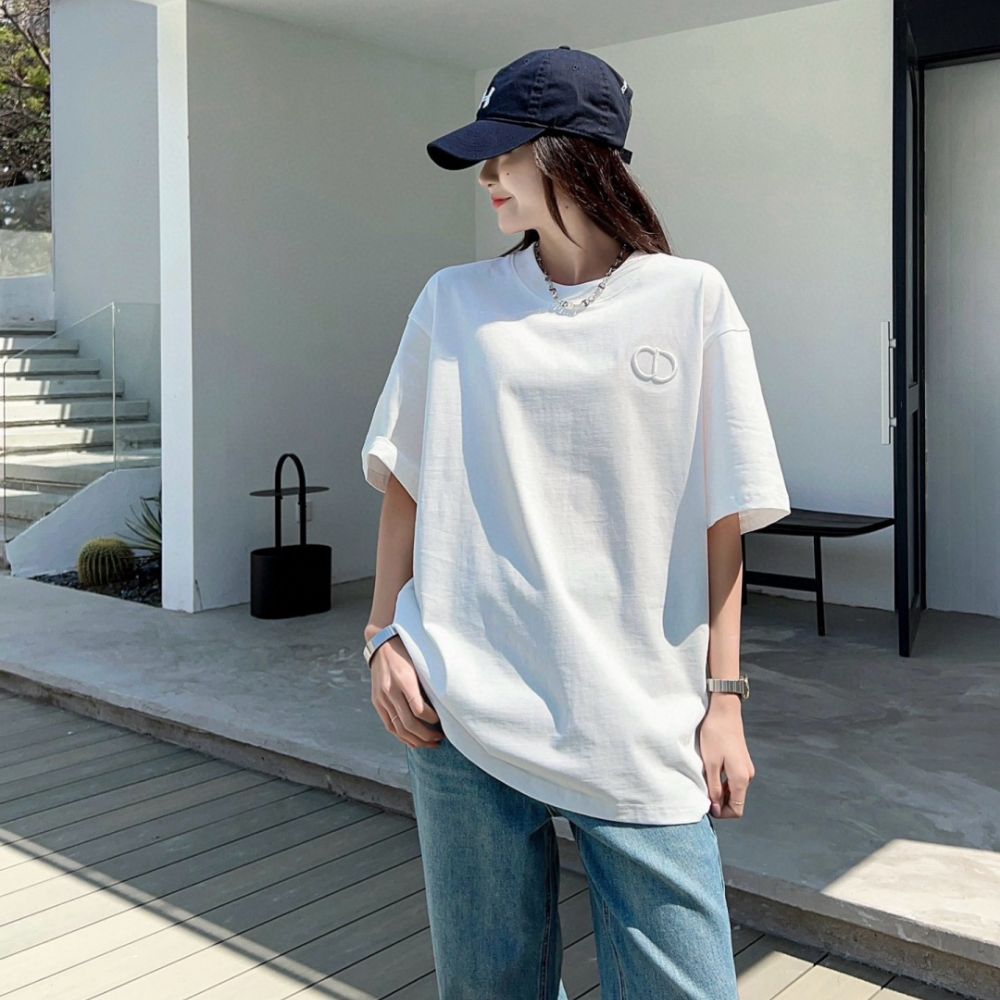 [디올] DIOR 클래식 자수 레터링 티셔츠