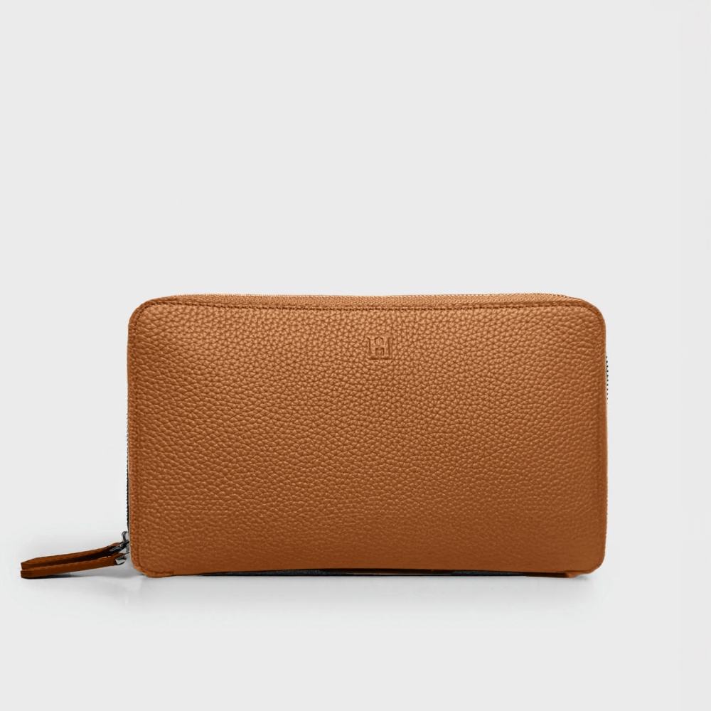 [에르메스] HERMES-실크 인 클래식 지퍼 지갑 – Mykonos  Silver