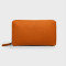 [에르메스] HERMES-실크 인 클래식 지퍼 지갑 – Orange  Silver