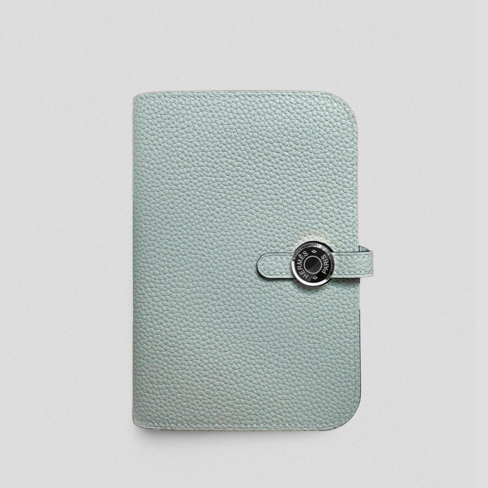 [에르메스] HERMES-Dogon 여권 지갑 Togo – Bleu Ciel  Silver
