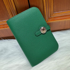 [에르메스] HERMES-Dogon 여권 지갑 Togo – Menthe  Silver