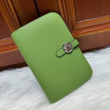 [에르메스] HERMES-Dogon 여권 지갑 Togo – Apple Green  Silver