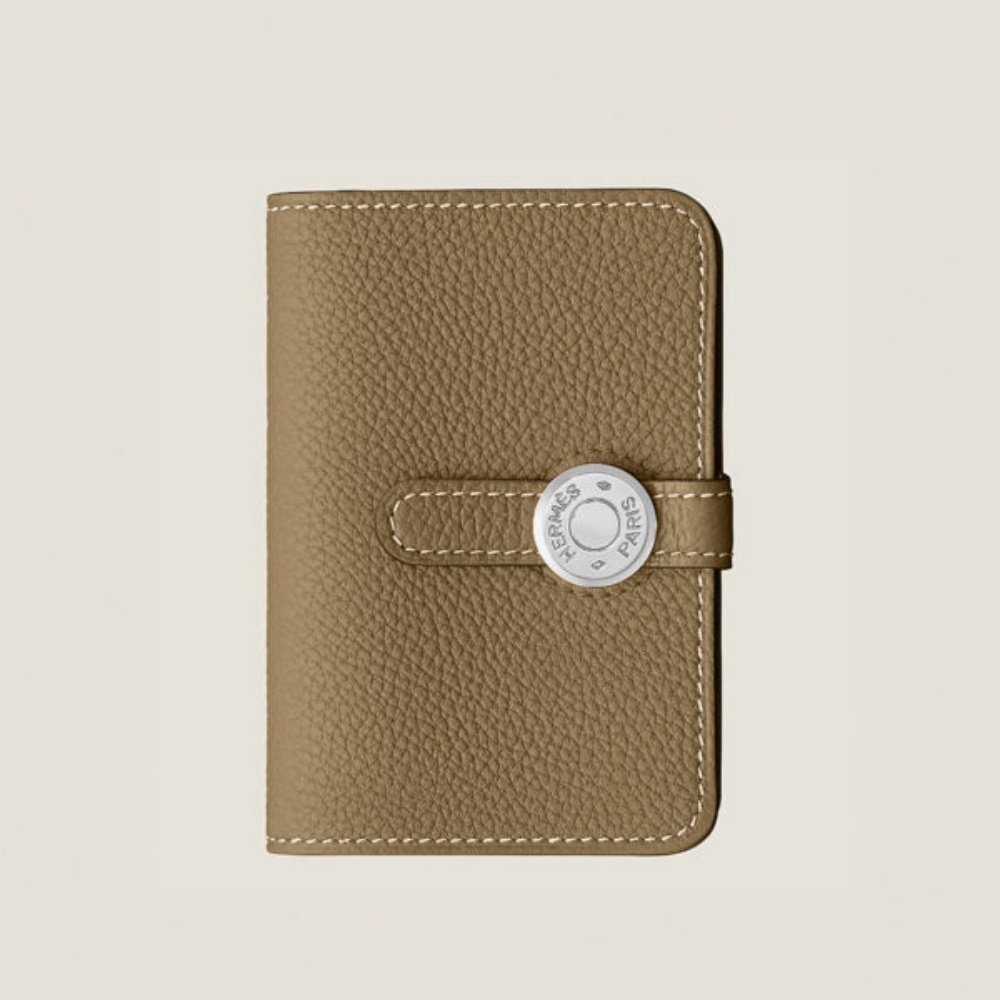 [에르메스] HERMES-Dogon 카드 지갑 Togo – Natural Sable  Silver