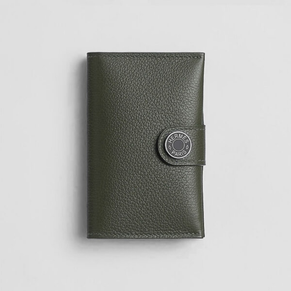 [에르메스] HERMES-R.M.S 카드 홀더 Evercolor – Etoupe  Silver