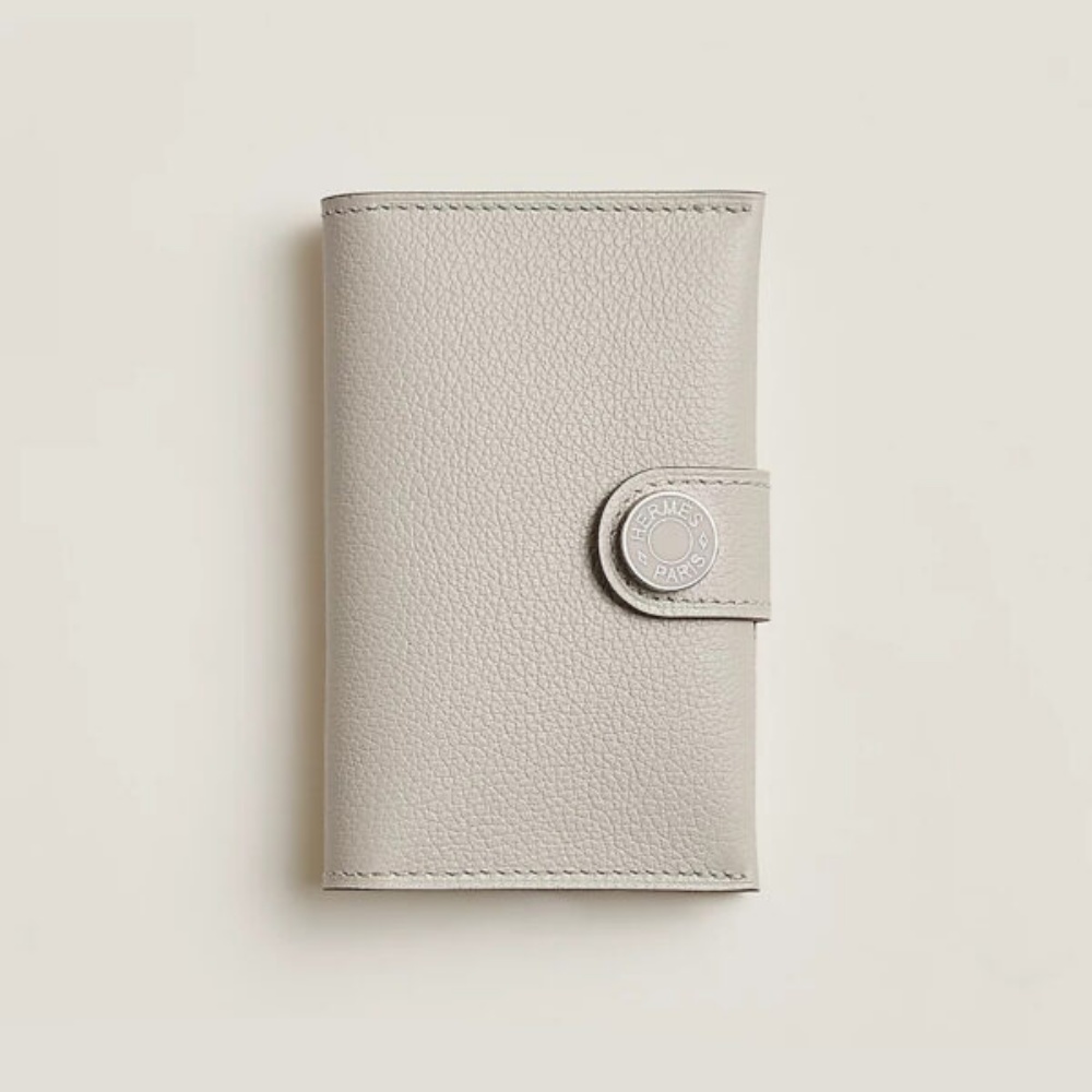 [에르메스] HERMES-R.M.S 카드 홀더 Evercolor – Etoupe  Silver