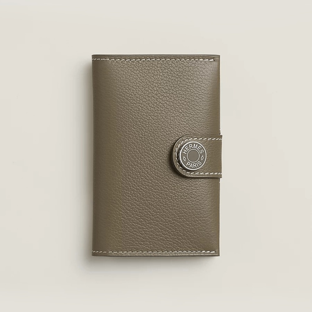 [에르메스] HERMES-R.M.S 카드 홀더 Evercolor – Etoupe  Silver