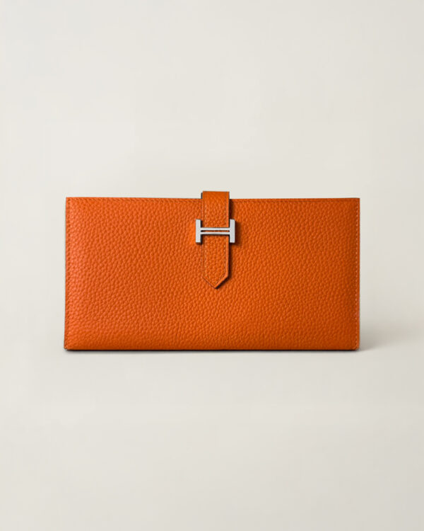 [에르메스] HERMES-Bearn 장지갑 Togo – Etoupe  Silver