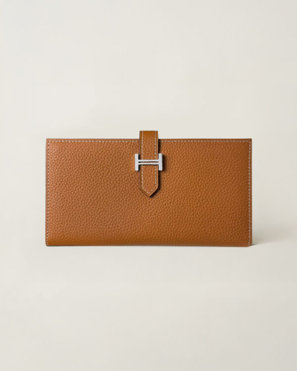 [에르메스] HERMES-Bearn 장지갑 Togo – Etoupe  Silver