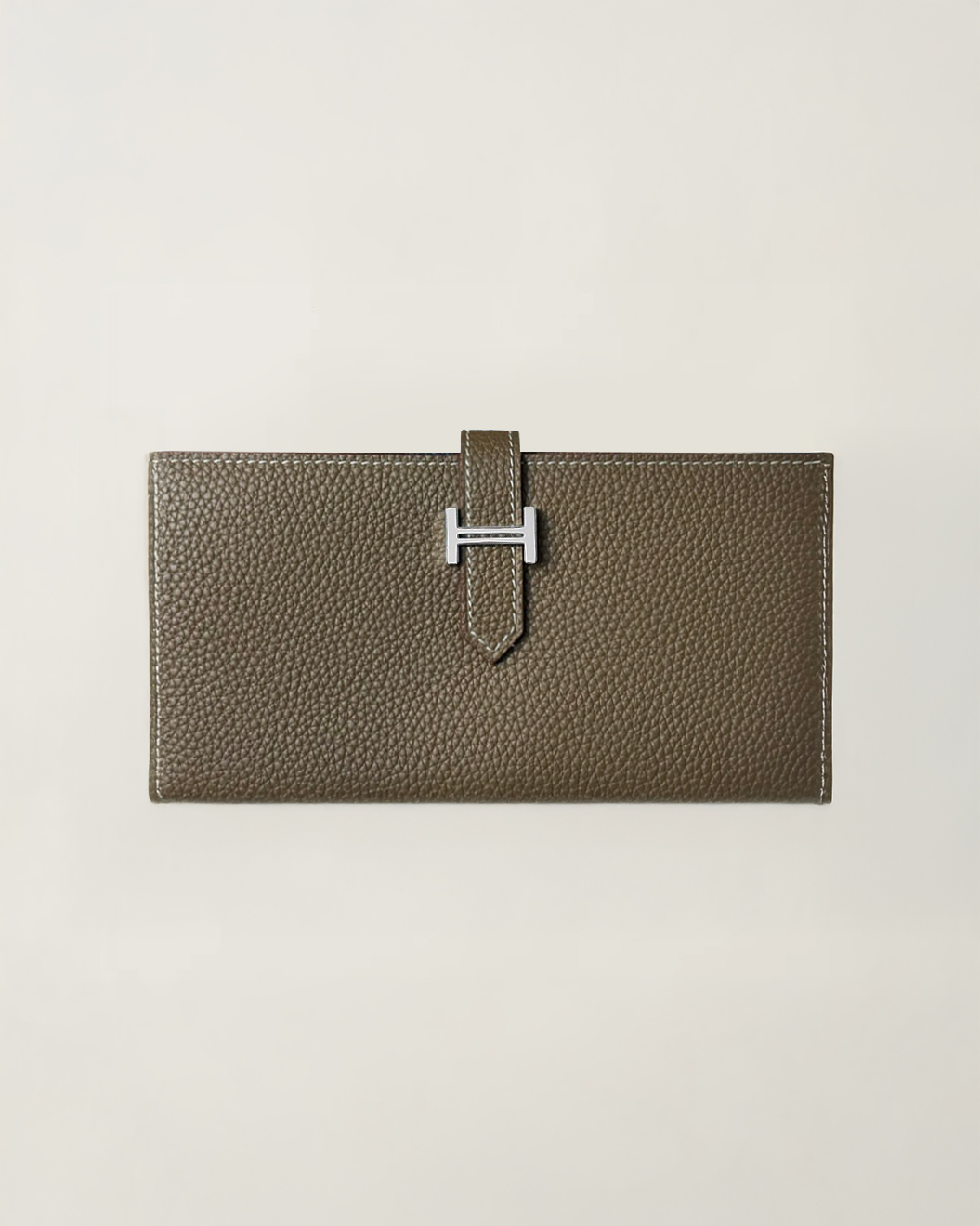 [에르메스] HERMES-Bearn 장지갑 Togo – Etoupe  Silver