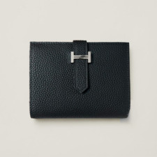 [에르메스] HERMES-Bearn 컴팩트 반지갑 Togo – Sauge  Silver