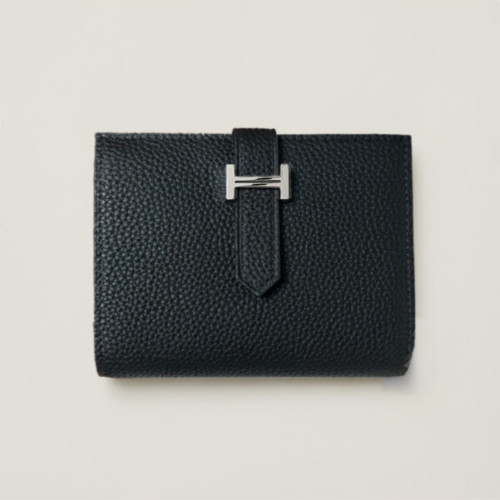 [에르메스] HERMES-Bearn 컴팩트 반지갑 Togo – Sauge  Silver