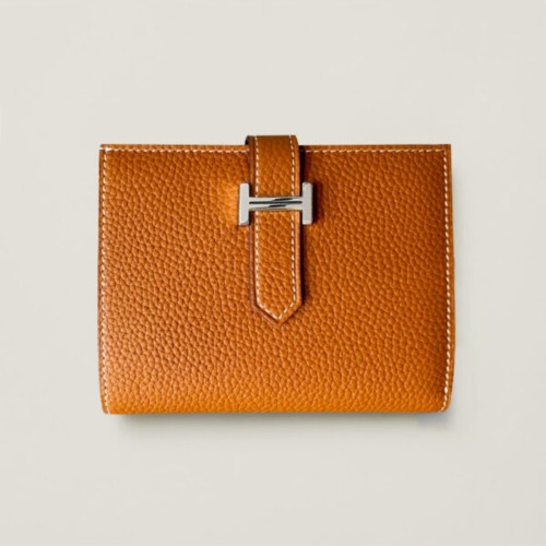 [에르메스] HERMES-Bearn 컴팩트 반지갑 Togo – Sauge  Silver