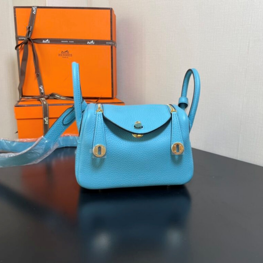 [에르메스] HERMES- 린디 미니 토고 골드 실버