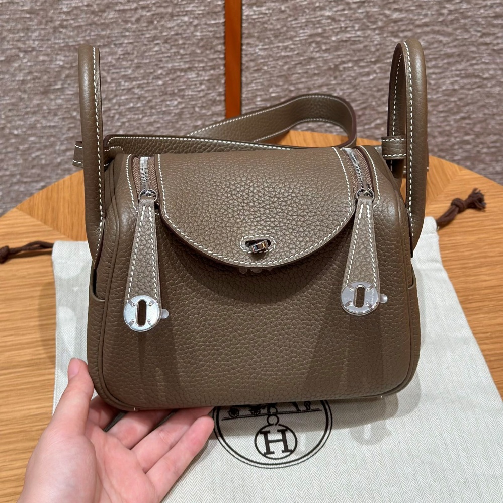 [에르메스] HERMES- 린디 미니 토고 골드 실버