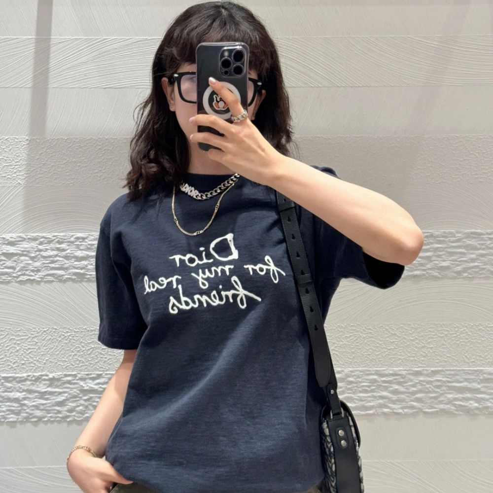 [디올] DIOR 패치 시그니처 자수 티셔츠