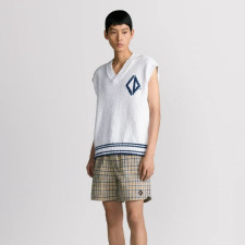 [디올] DIOR CD 퀼티드 스트라이프 블랜디드 쇼츠