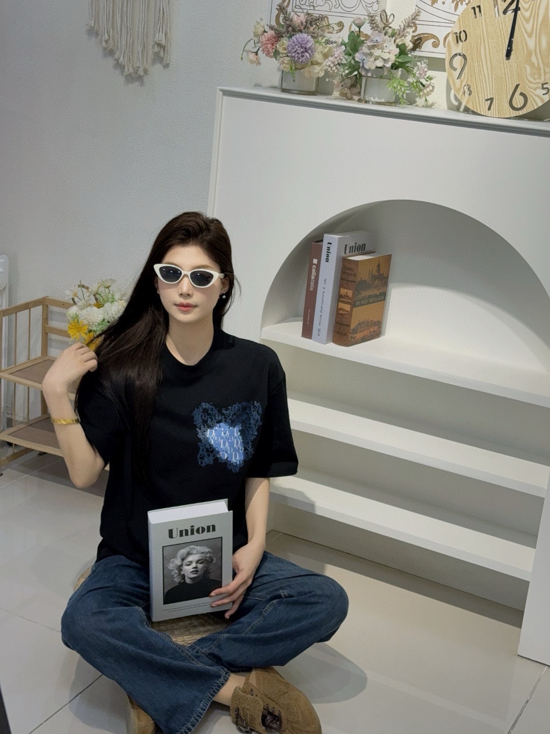 [디올] DIOR 하트 프린트 티셔츠