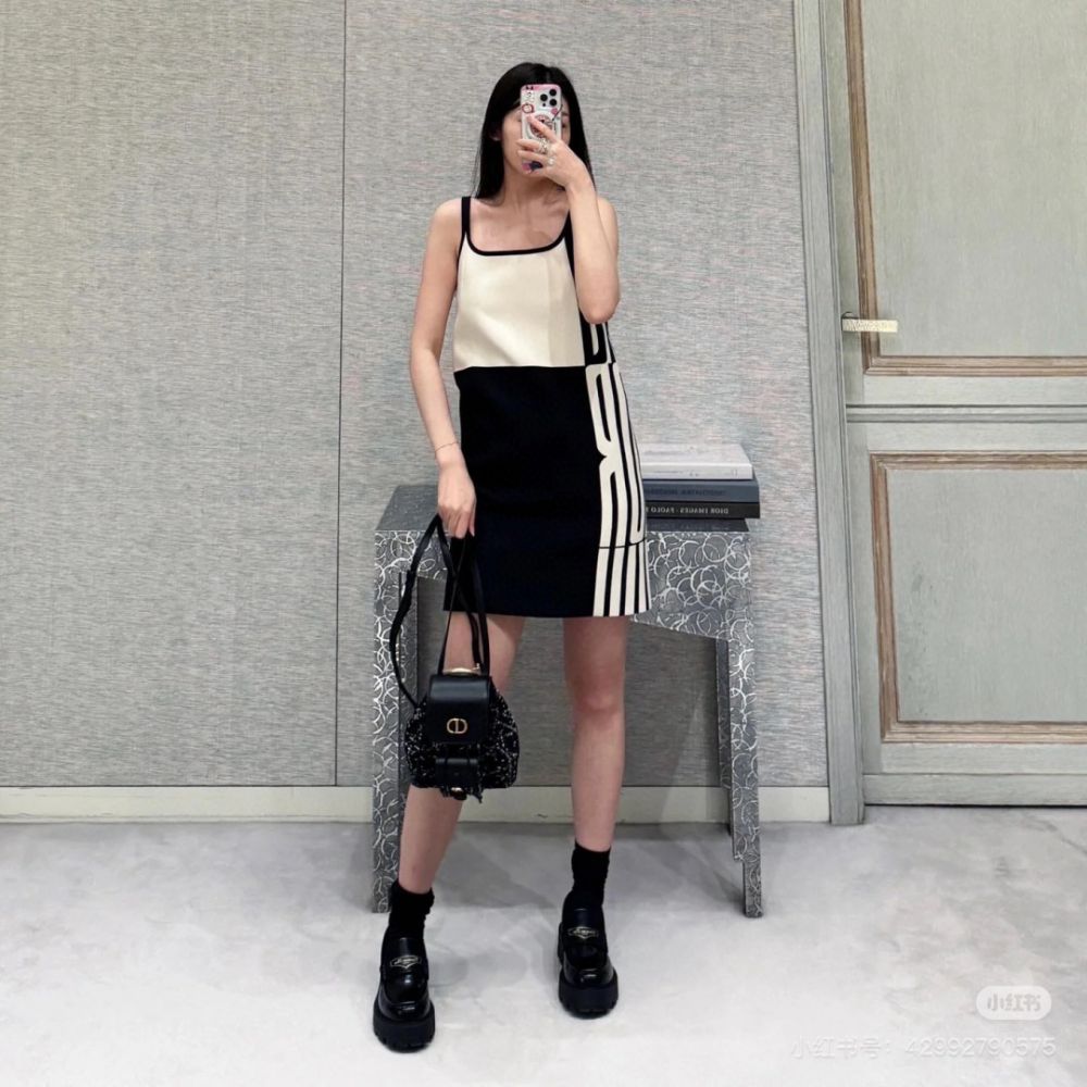 [디올] DIOR CD 슬리 드레스