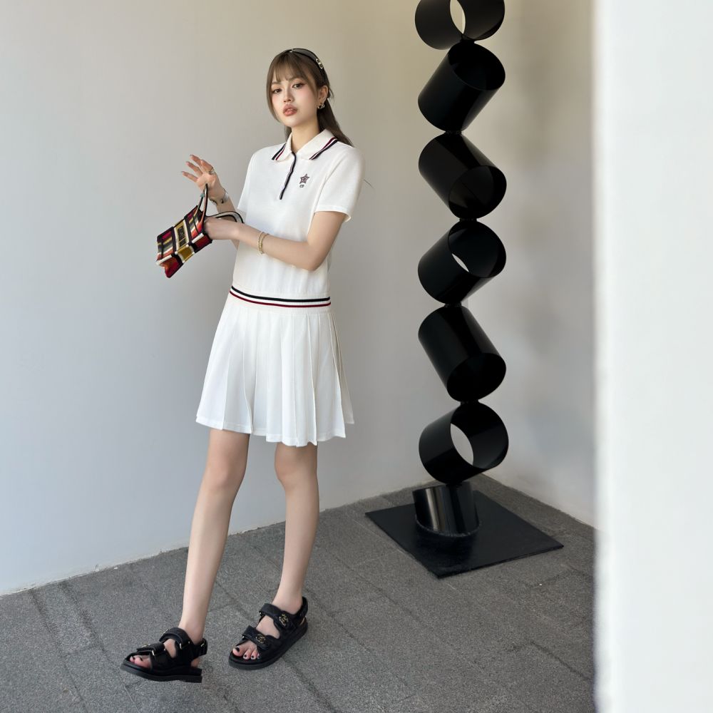 [디올] DIOR 캐주얼 시리즈 폴로 넥 드레스