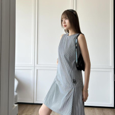 [디올] DIOR 크루즈 스트라이프 슬리브리스 드레스