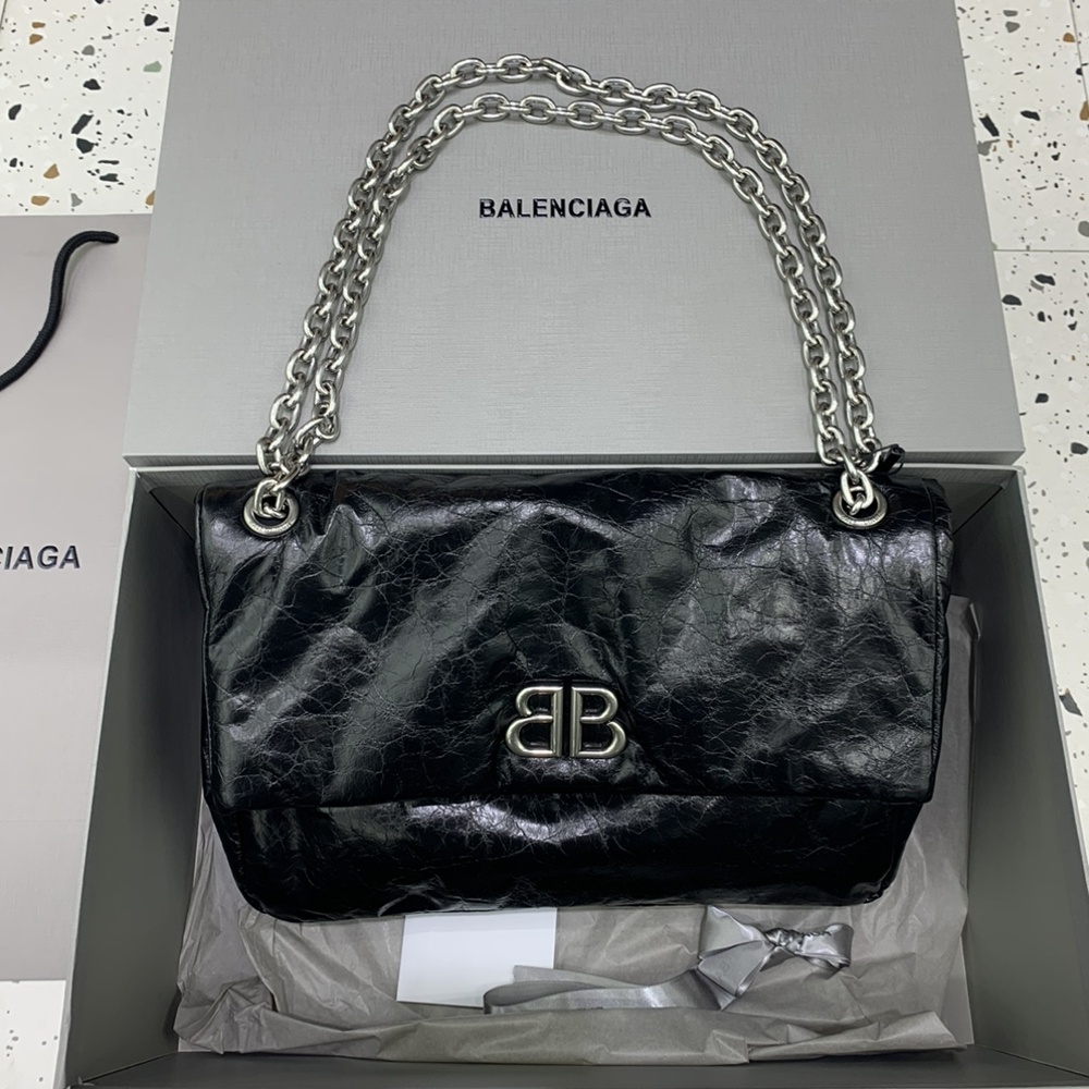 [발렌시아가] Balenciaga Le Monaco 모나코 체인 숄더 백 43.5x32x13cm