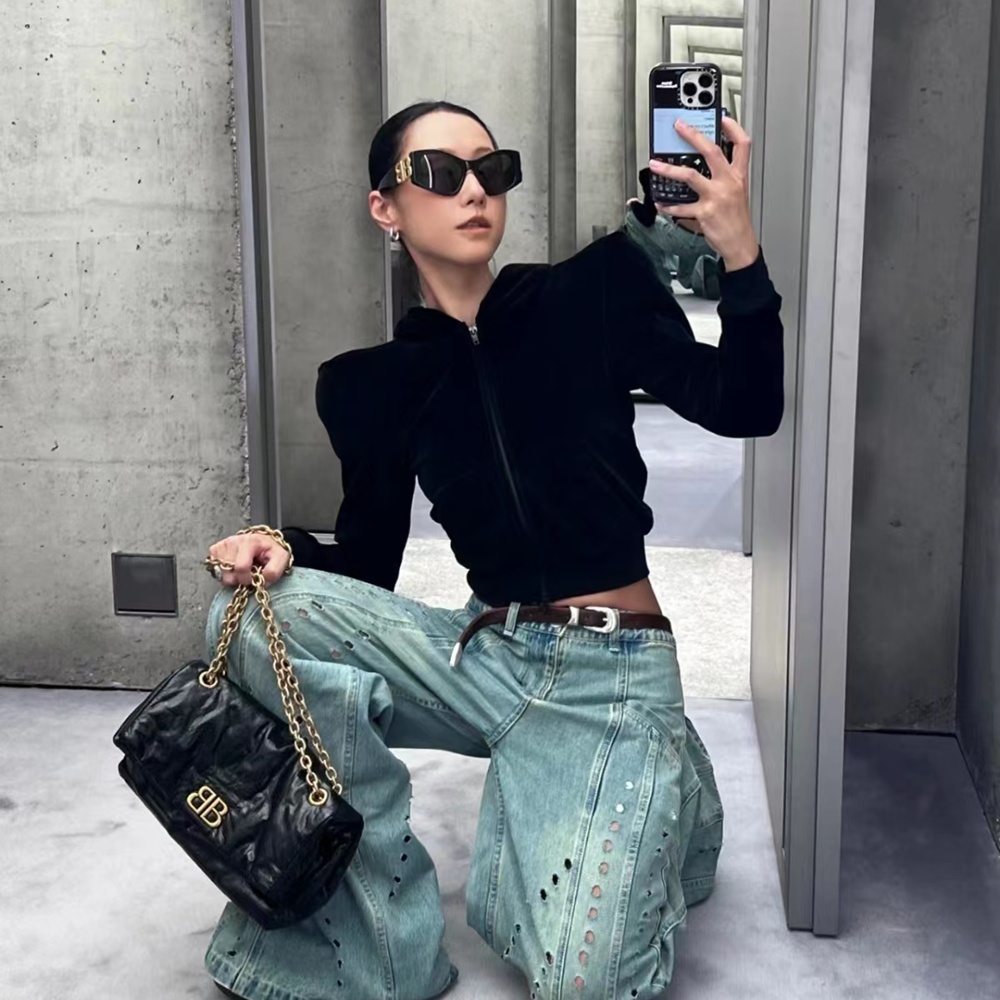 [발렌시아가] Balenciaga Le Monaco 모나코 체인 숄더 백 43.5x32x13cm