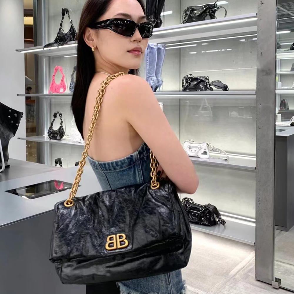 [발렌시아가] Balenciaga Le Monaco 모나코 체인 숄더 백 43.5x32x13cm