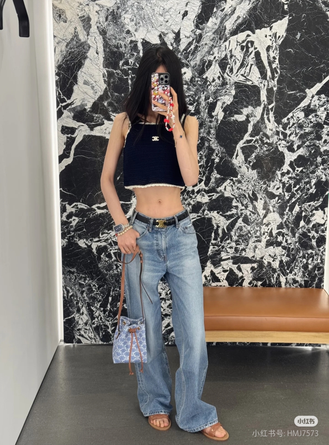 [셀린느] CELINE 크로켓 트리옴프 니트 슬리브리스