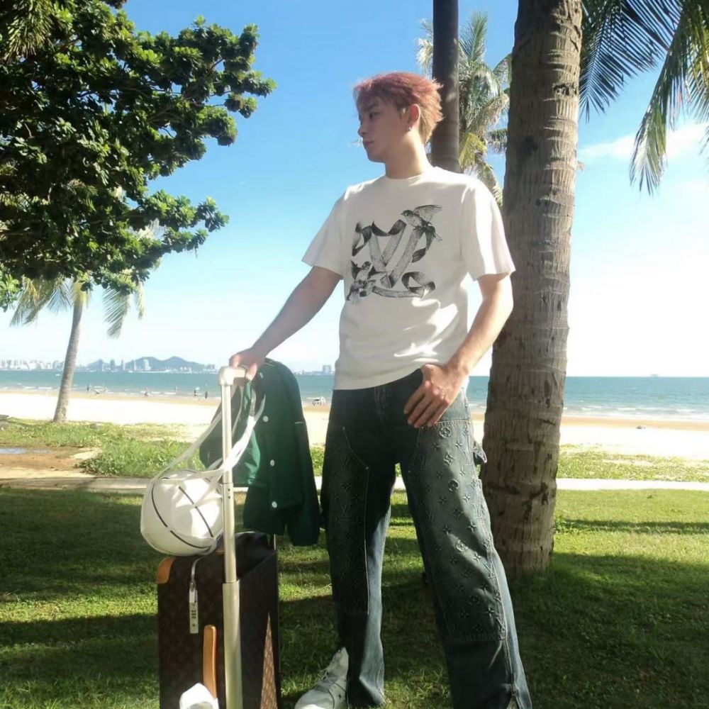 [루이비통] LOUIS VUITTON 화이트 도브 프린트 티셔츠