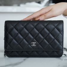 [샤넬] CHANEL WOC미니크로스백 실버