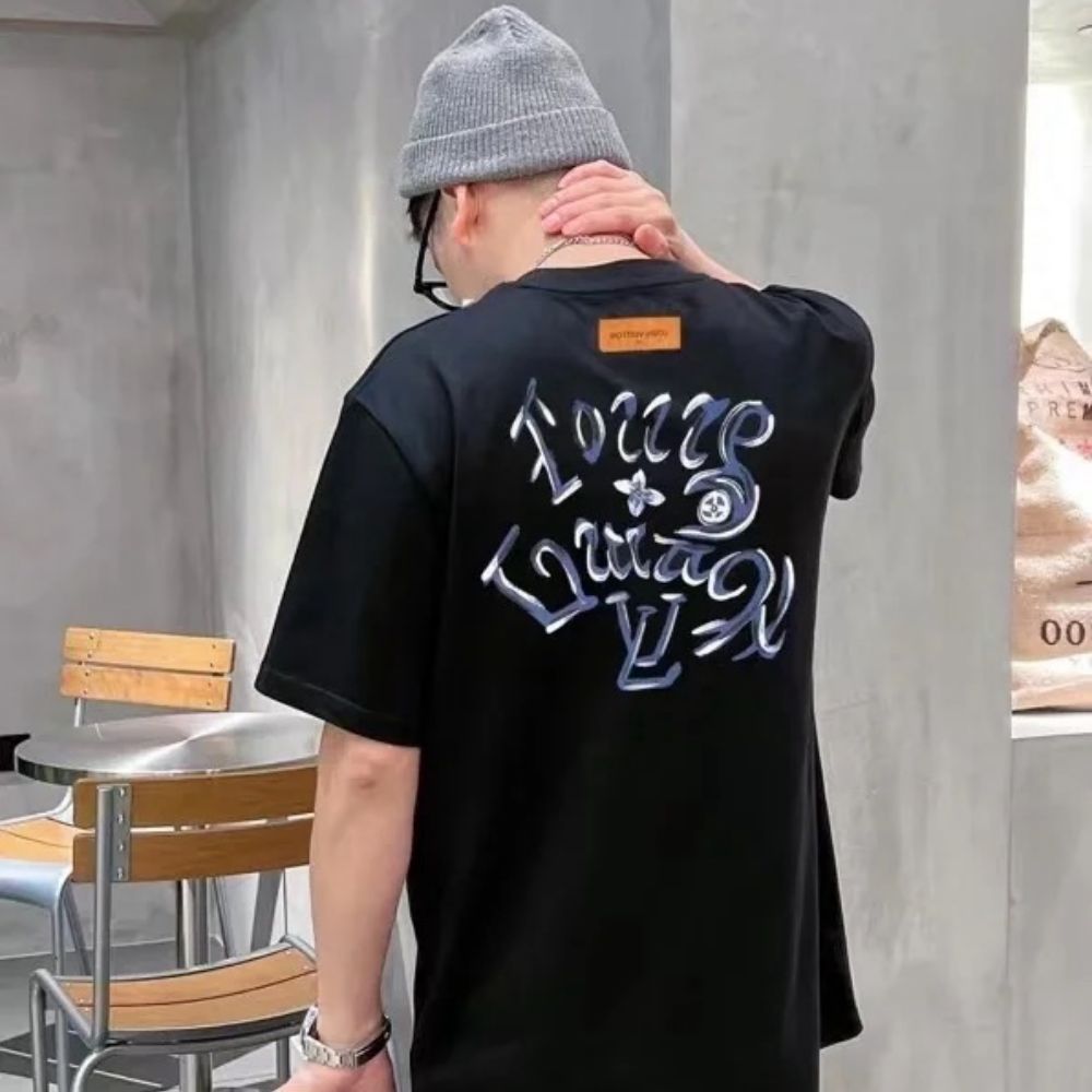 [루이비통] LOUIS VUITTON 핸드페인티드 그래피티 레터 프린트 티셔츠